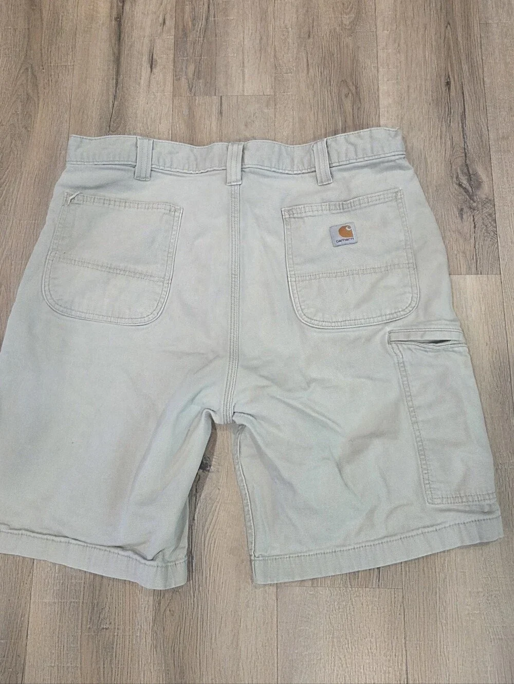 Carhartt Relaxed Fit Cargo Work Shorts Men’s Size 38 Beige Canvas Utility